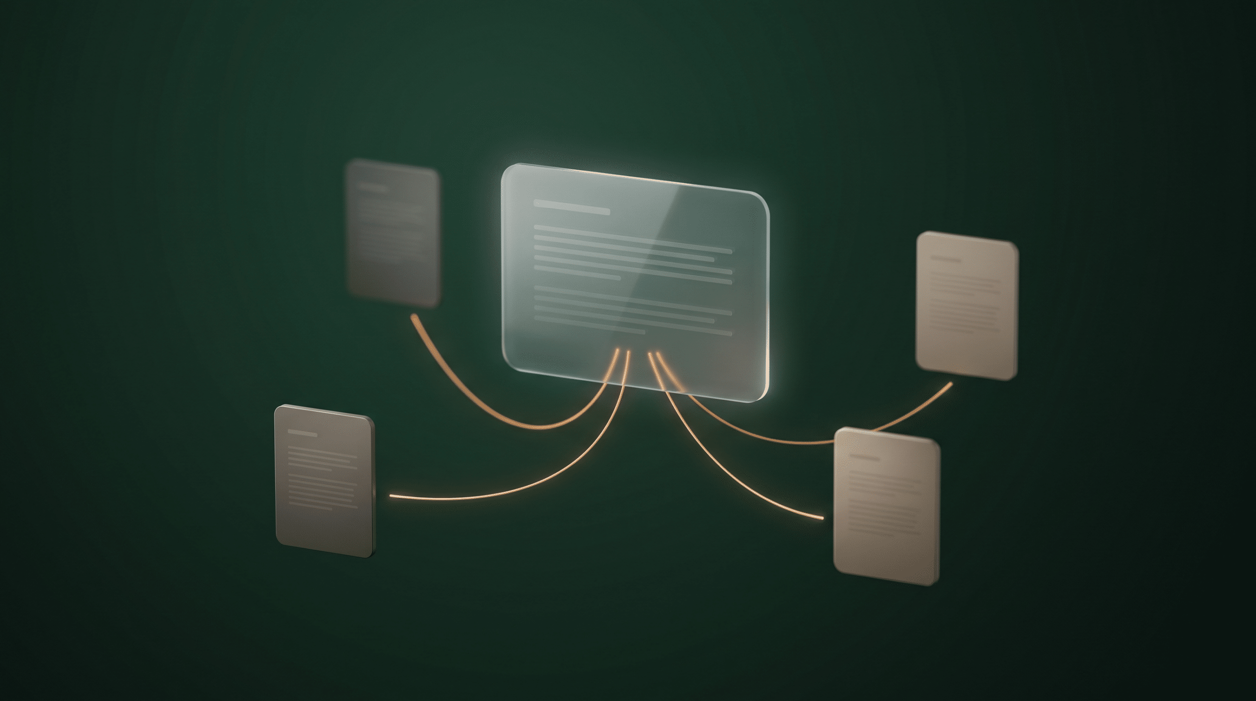Qué es GEO: esquema de una respuesta de IA generativa citando varias fuentes web